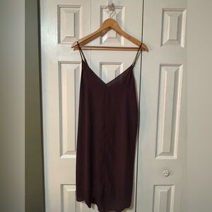Monk and Lou Burgundy Slip Dress large